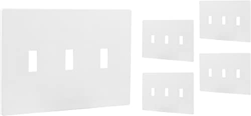 Snaga zupčanika Trogle za preklopni poklopac zidne ploče, 4,7 x 0,27, preklopni prekidač, svjetlosne preklopne ploče, Outlet prekrivači, ul popisu, bijeli, 5 paketa, 70655