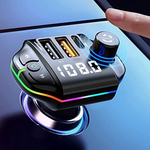Bluetooth FM predajnik-Hands Free poziv bežični Auto Adapter podrška PD 20w & amp; Max3. 1 USB punjač Hands-Free glasovna navigacija funkcija Radio Music Player Kit, 5. 11x2. 67x1. 88in