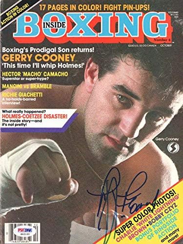 Gerry Cooney sa autogramom Inside Boxing Magazine Cover PSA / DNK #S42150-Boxing magazini sa autogramom