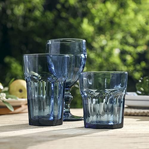 EAST CREEK dvostruke staromodne naočare za piće staklena čaša, čašice u boji i čaše za vodu, Set od 6 komada