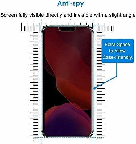 Lapinette kaljeno staklo kompatibilno sa Apple IPhone 12 Anti Spy-Zaštita ekrana staklo kaljeno IPhone 12 Anti Spy-9h tvrdoća - stakleni kaljeni Filter za privatnost