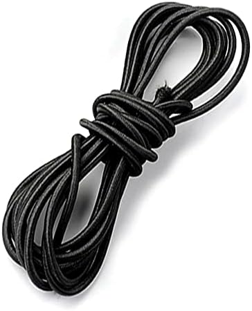 Junkeree 2.0mm 25Feet Slim Fini okrugli gudački kabel elastični bungee kabel - upijaju i udarnu upijajuću za odjeću, zanat, putni bilježnica