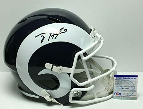 Tyler Higbee potpisan F / S Los Angeles Rams kaciga PSA 9A15085-autograme NFL kacige