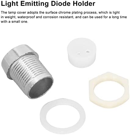 100 Set led držač plastični Hromirani 0.3 in za Lamp Emitting Diode Mount Lamp Emitting Diode Socket Base