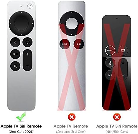 2 kutije za pakovanje za Apple TV 4K 2021 daljinski upravljač, poklopac za Siri Remoted 2. generaciju / Apple TV 6 generacijski zamjenski silikon novi rukav držač kože Zaštitni štitnik za zaštitu plave boje