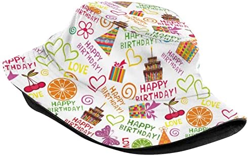 Sretan rođendanski tiskani kašike kape na plaži sunčevi šešir za žene ljetne putničke kape na otvorenom