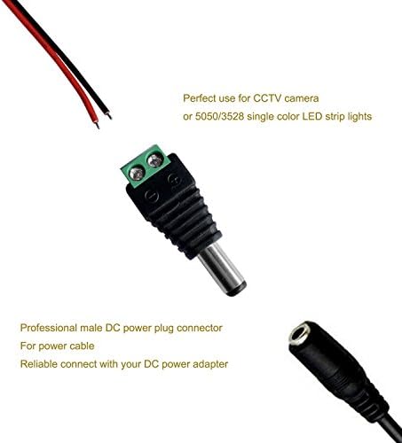 10 muški 12V DC priključak za napajanje za LED traka CCTV kamera