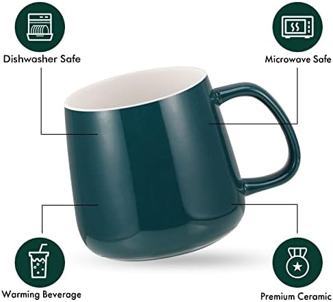 Vobaga šalica za kafu sa poklopcem i ravnim dnom, 14 oz za dnevnu upotrebu zagrijavanje kafe i čaja