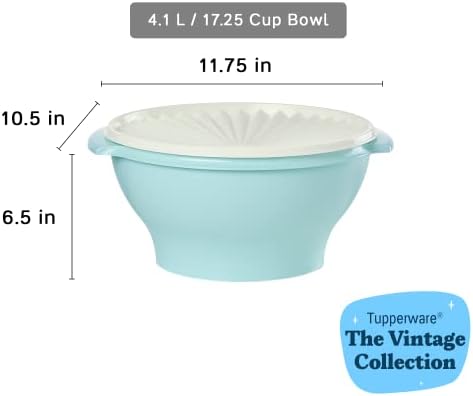 Tupperware baštine kolekcija 17.25 Cup Bowl sa prasak poklopac-svijetlo plava Vintage boja ,perilica suđa