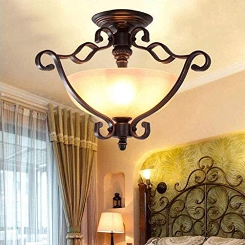 ZSEDP jednostavne i niske ključeve luksuzne europske retro ukrasne plafonske svjetiljke, spavaća
