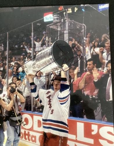 Adam Graves potpisao je fotografija 8x10 Hokej New York Rangers Cup SCC Autograph Hof JSA - AUTOGREMENT NHL fotografije