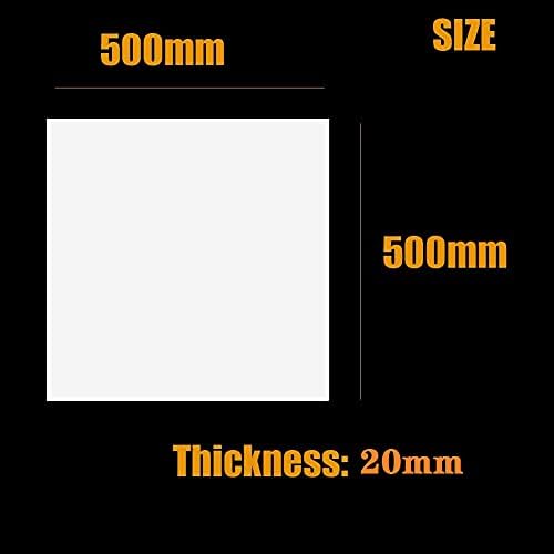 GOONSDS Silikonski Lim bijeli 19.6x19. 6inch za industrijsku upotrebu silikonska prostirka tanka membrana visoke temperature prozirna, prečnik 20mm