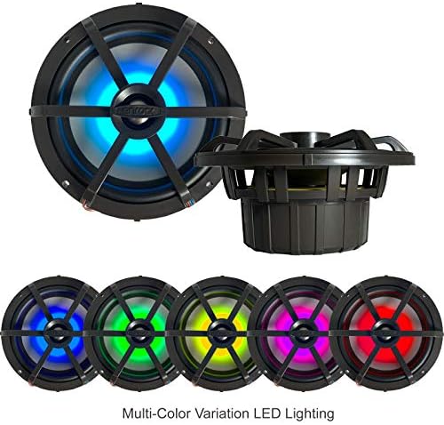2 para marine 6,5 120W max vodootporni dvosmjerni koaksijalni zvučnici sa višebojne LED rasvjete - svežanj