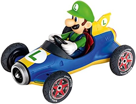 Carrera RC Zvanični licencirani Mario Kart Mach 8 Luigi 1: 18 Skala 2,4 GHz daljinski upravljački automobil sa punjivim LifePo4 baterijom - Dječje igračke za djecu / djevojke,