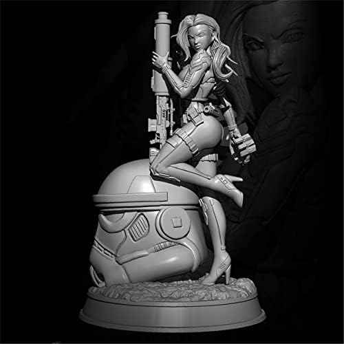 Goodmoel 75mm 1/24 Fantasy Planet ženski ratnik smola vojnik model Kit / Nesastavljen i neobojen minijaturni