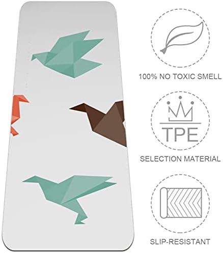 Siebzeh Origami ptice Premium Thick Yoga Mat Eco Friendly Rubber Health & amp; fitnes non Slip Mat za sve vrste