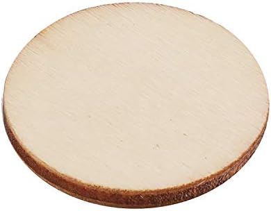 Foraineam 200 komada drveni zanat krug izrezi 2 inča okrugli prirodni drveni disk krugovi nedovršene kriške