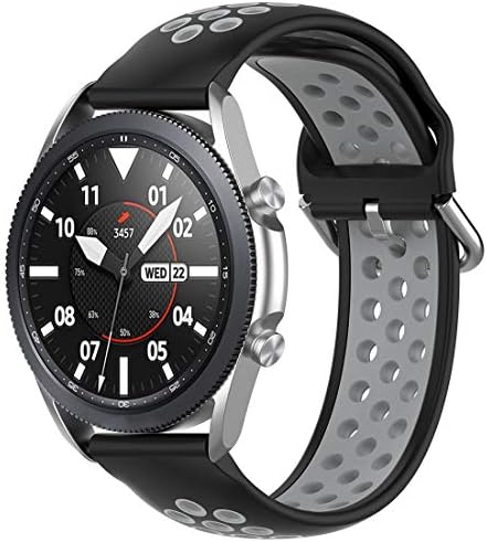 AWADUO 22mm Dual Colors zamjenski silikonski ručni satovi za ruke kompatibilan za Samsung Galaxy Watch 3 45mm / Galaxy Watch 46mm, meka i izdržljiv
