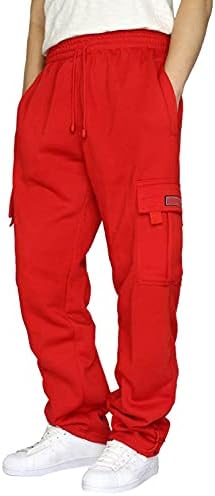 OZMMYAN teretni pantalone za muškarce užas za labavljenje struka Čvrsto boje džepne pantalone, labave sportske pantalone duge hlače