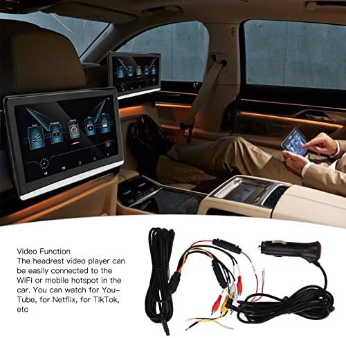 Automobilsko glava za glavu, 1 par 10.6in Car zaslon za dodirni ekran sa LED šarenim svjetlom USB