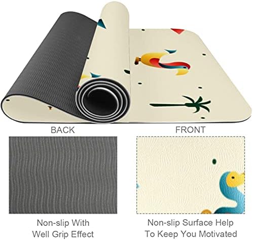 Siebzeh Dodo Bird Pattern Premium Thick Yoga Mat Eco Friendly Rubber Health & amp; fitnes Non Slip Mat za sve vrste vježbe joge i pilatesa