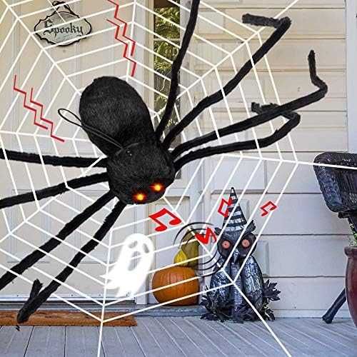 D-FantiX 13 komada Halloween bundeve Carving Kit + 4 noge veliki Light Up pauk sa Web