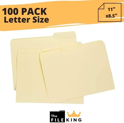 The file King 1/3-Cut Top Tab Manila File Folder-veličina pismo / kutija 100 / Made in America / izabrane Tab pozicije | 11 tačaka vlakana | organizirati Home & office Papers