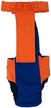 Barkertime bundeva narandžasta na plavoj vodootpornoj Premium peleni za pse otpornoj na bijeg ukupno, XL, bez