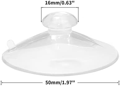 Piutouyar 20pcs 2 inča / 5cm Vedro usisne čaše bez kuka Mala jasna plastična usisna čaša za ukrašavanje