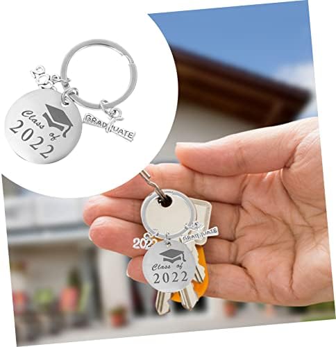 Abaodam 2 kom privjesak za ključeve Studentski poklon metalni privjesak za ključeve privjesak od nehrđajućeg čelika klasa 2022 diplomski privjesak za ključeve
