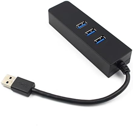 SOLUSTER 3 Hub USB Hubs 3 port Hub Ethernet 3 port Hub sa Ethernet USB Hub 3.0 USB 3.0 Hub USB kaseta Crna 3 Port Hub