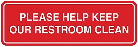 Standard Molimo vas da pomognete održavanju našeg toaleta za čistom / zidnom znaku - srebrni - srednji