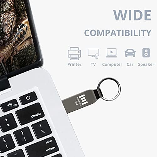 MosDart 32GB metalni USB 2.0 Flash Drive 2 Pack FAT32 Thumb pogon sa tipkom za tastera 32 GB otporni na palcu 32G Memory Stick za pohranu podataka i sigurnosno kopiranje, Titan Siva