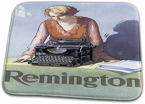 3drose Vintage Remington pisaći stroj reklamni Poster - prostirke za sušenje posuđa