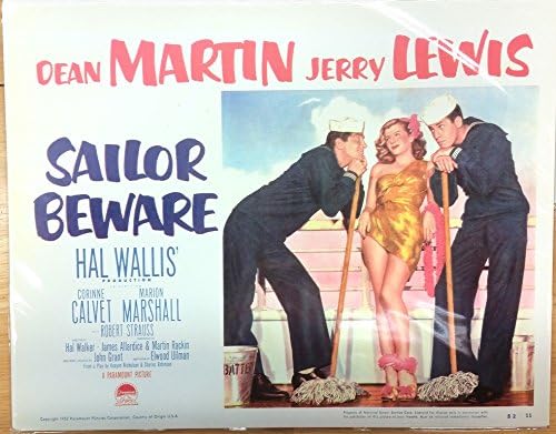 Sailor se čuva lobby karticu 11 x 14 inča Jerry Lewis, Dean Martin, Corinne Calvet