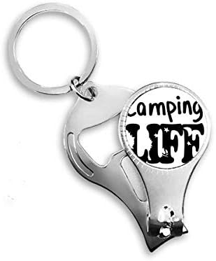 Kamp Životni citat Art Deco Poklon modni noktiju prsten za ključeve ključeva za ključeve