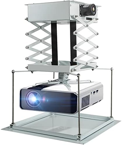 CGOLDENWALL električni projektor, ultra tanki skriveni motorizirani vešalica za motocitoru, sa daljinskim