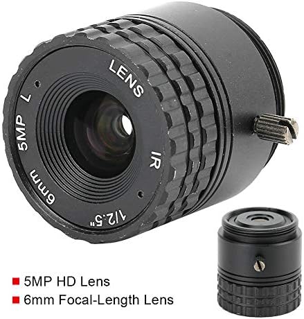 Objektiv za zumiranje fotoaparata, aluminijska legura sigurnosna kamera 5MP 6mm -Length HD Professional za sigurnosnu kameru za kamkorder za CCTV kameru