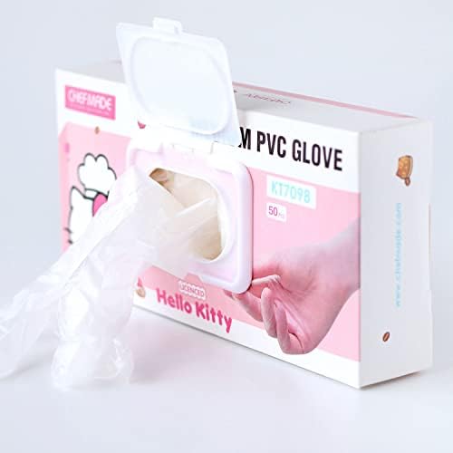 Chefmade Hello Kitty rukavice za jednokratnu upotrebu, 50 komada srednje PVC hrane za jednokratnu upotrebu