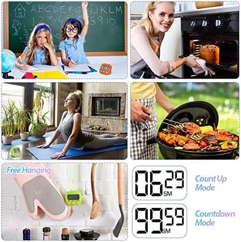 24 paketa mali digitalni Kuhinjski tajmer magnetna leđa i prekidač odbrojavanje od Minute sekunde veliki LCD ekran glasni Alarm za nastavnika koji kuva Pekući decu