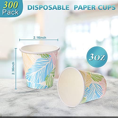[300 pakovanje] 3 oz papirne čaše, šolje za kupatilo za jednokratnu upotrebu, plave i zelene