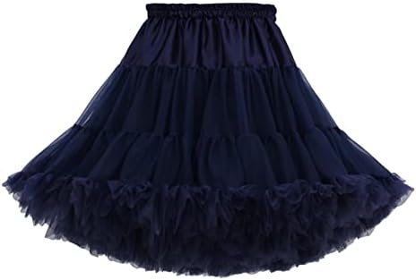 Ženska Sheer Tutu suknja Tulle Mesh Slojevirana mini suknja Vintage elastična struka Pleted suknje Spektivna